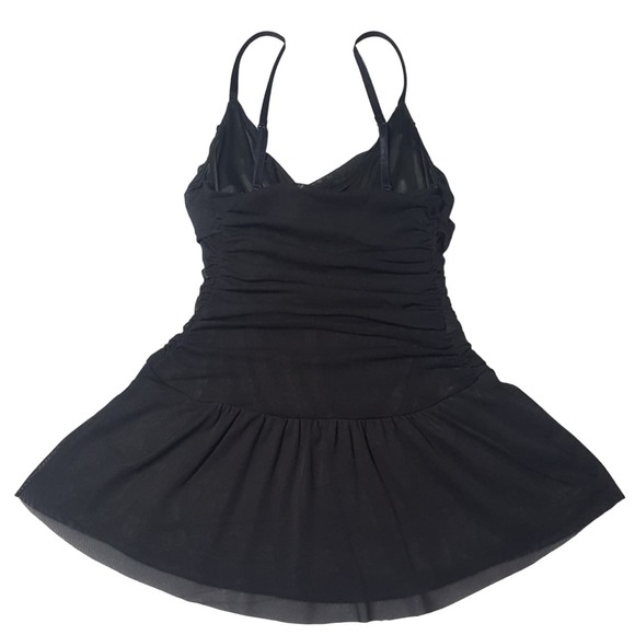 Express black faux wrap camisole peplum swing top - Picture 2 of 8